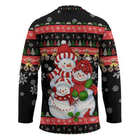 Lovely Snowman Christmas Hockey Jersey Xmas Holiday Patterns - Wonder Print Shop