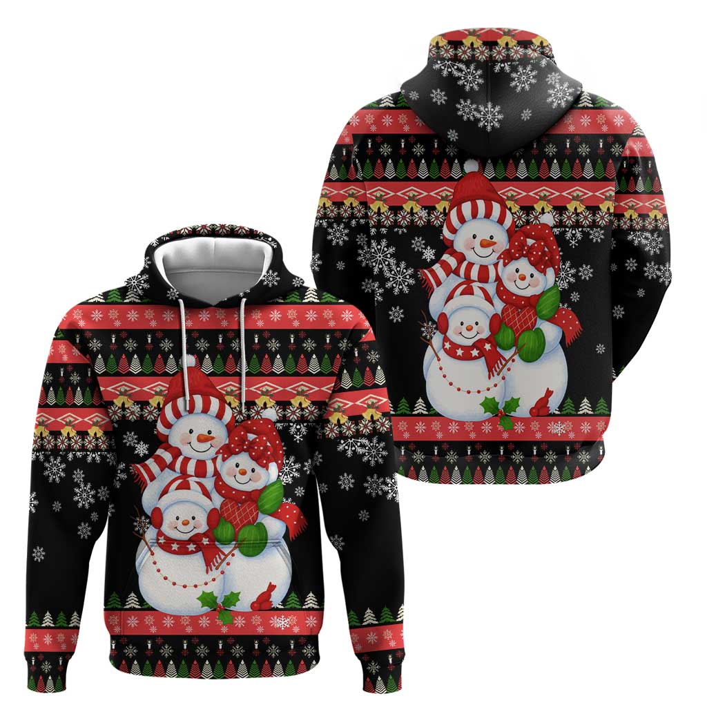 Lovely Snowman Christmas Hoodie Xmas Holiday Patterns - Wonder Print Shop