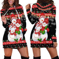 Lovely Snowman Christmas Hoodie Dress Xmas Holiday Patterns - Wonder Print Shop