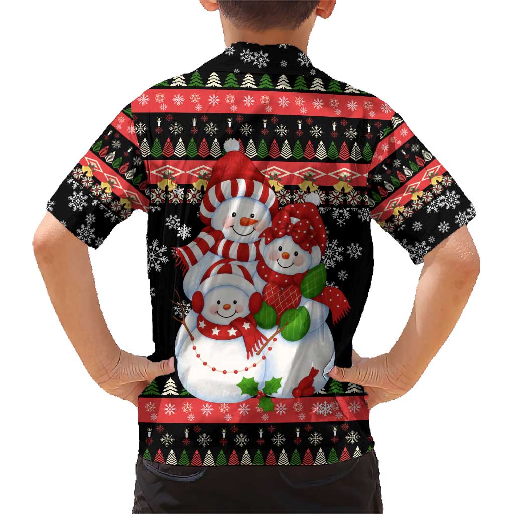 Lovely Snowman Christmas Kid Hawaiian Shirt Xmas Holiday Patterns - Wonder Print Shop