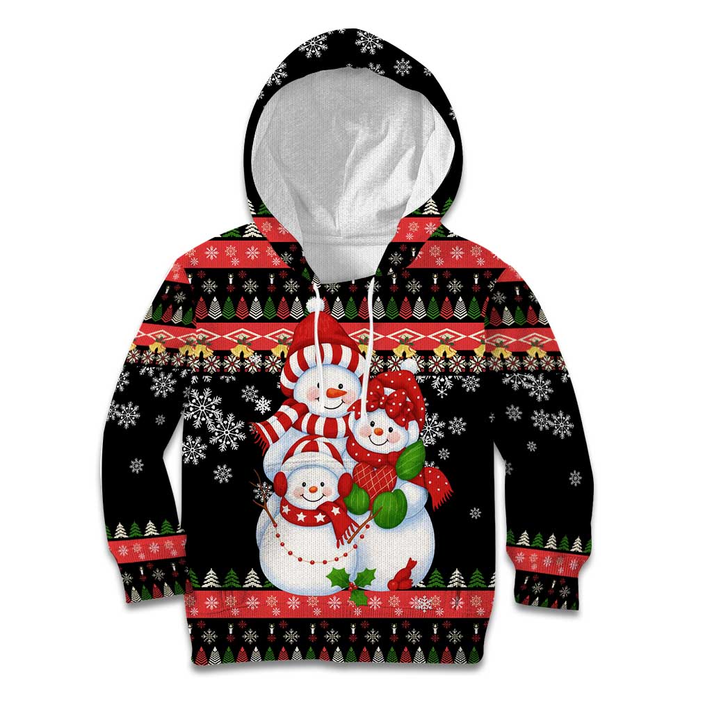 Lovely Snowman Christmas Kid Hoodie Xmas Holiday Patterns - Wonder Print Shop
