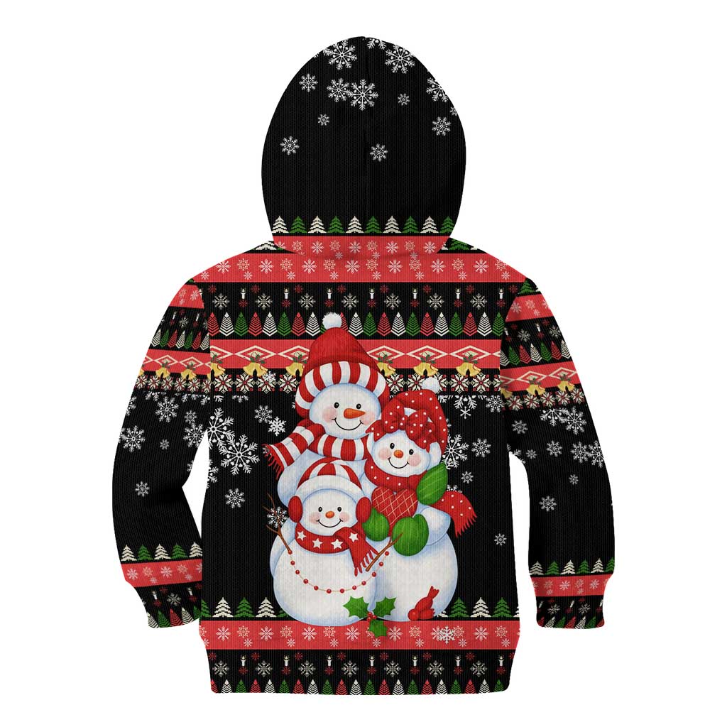 Lovely Snowman Christmas Kid Hoodie Xmas Holiday Patterns - Wonder Print Shop