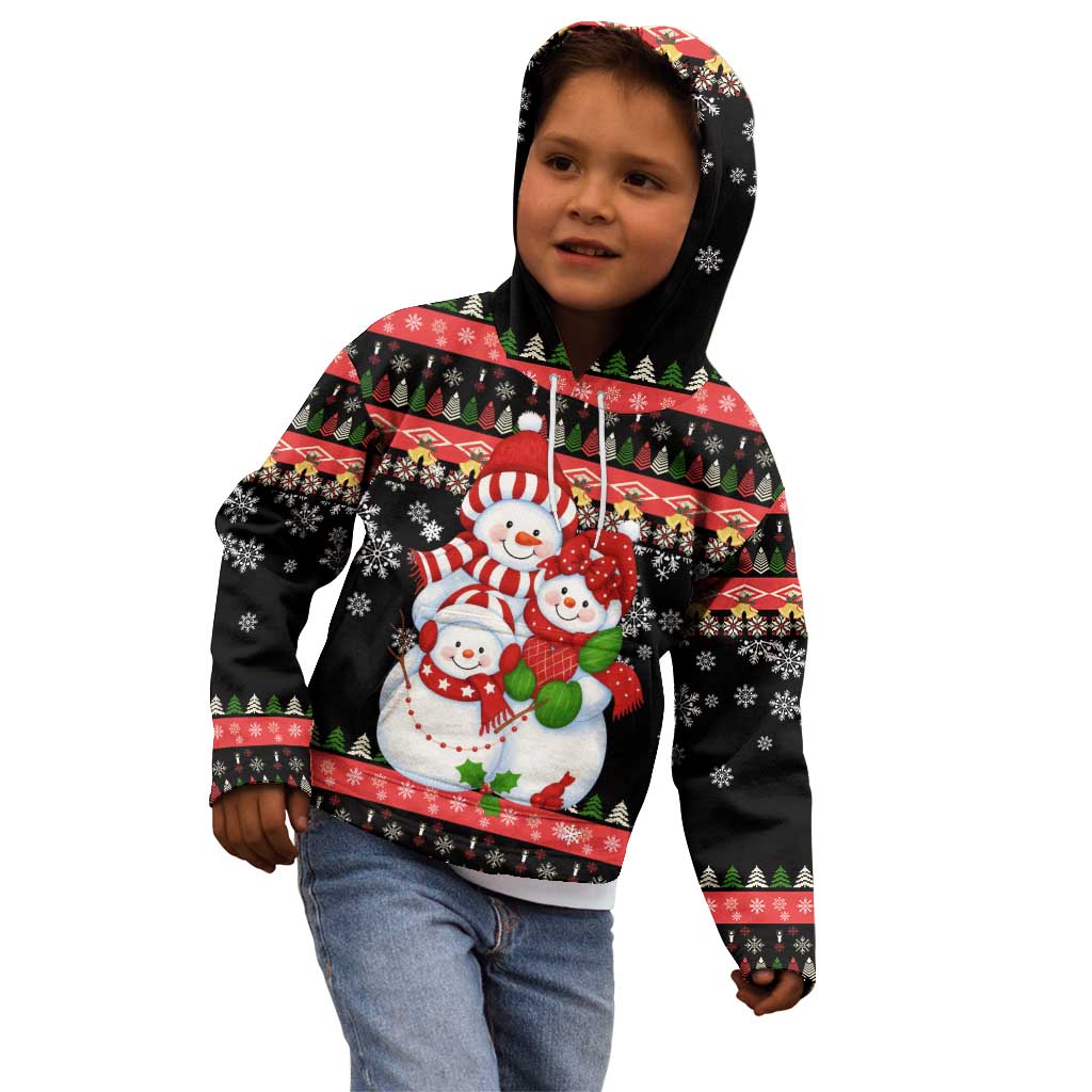 Lovely Snowman Christmas Kid Hoodie Xmas Holiday Patterns - Wonder Print Shop