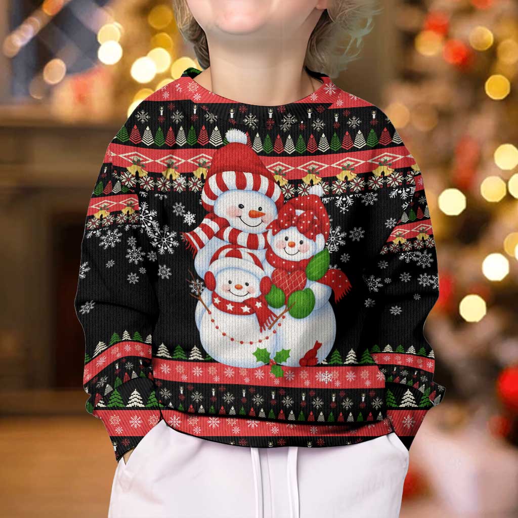 Lovely Snowman Christmas Kid Ugly Christmas Sweater Xmas Holiday Patterns - Wonder Print Shop