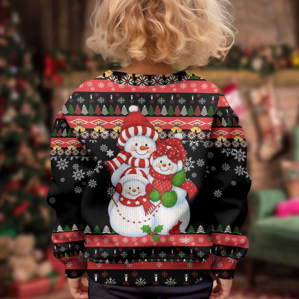 Lovely Snowman Christmas Kid Ugly Christmas Sweater Xmas Holiday Patterns - Wonder Print Shop
