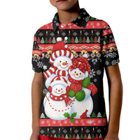 Lovely Snowman Christmas Kid Polo Shirt Xmas Holiday Patterns - Wonder Print Shop