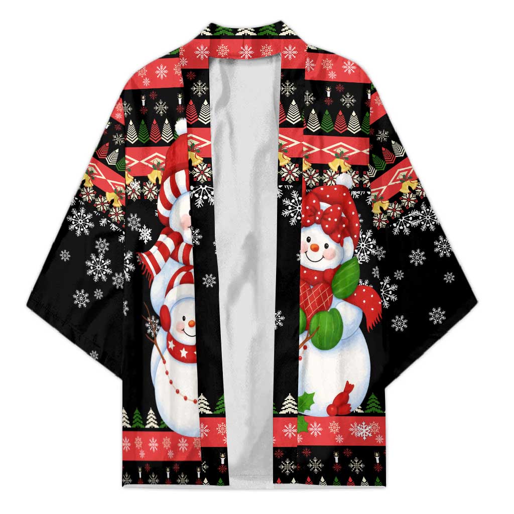 Lovely Snowman Christmas Kimono Xmas Holiday Patterns - Wonder Print Shop