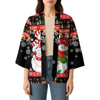 Lovely Snowman Christmas Kimono Xmas Holiday Patterns - Wonder Print Shop