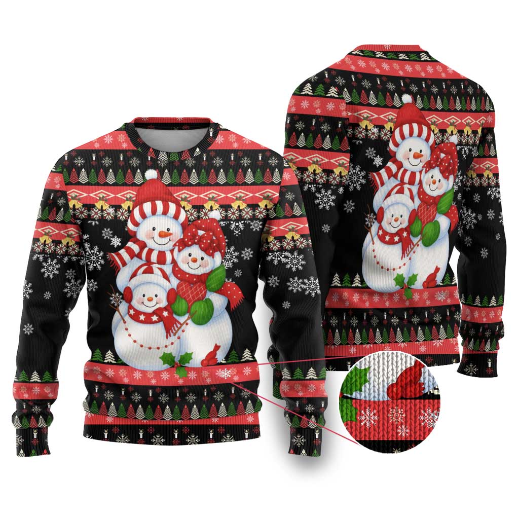 Lovely Snowman Christmas Ugly Christmas Sweater Xmas Holiday Patterns - Wonder Print Shop