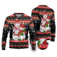 Lovely Snowman Christmas Ugly Christmas Sweater Xmas Holiday Patterns - Wonder Print Shop