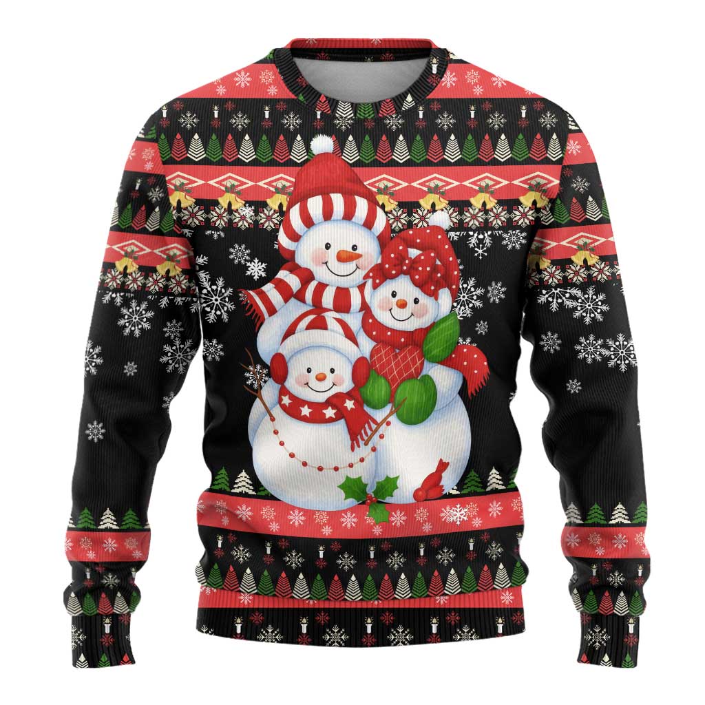 Lovely Snowman Christmas Ugly Christmas Sweater Xmas Holiday Patterns - Wonder Print Shop