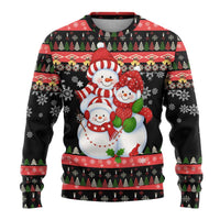 Lovely Snowman Christmas Ugly Christmas Sweater Xmas Holiday Patterns - Wonder Print Shop