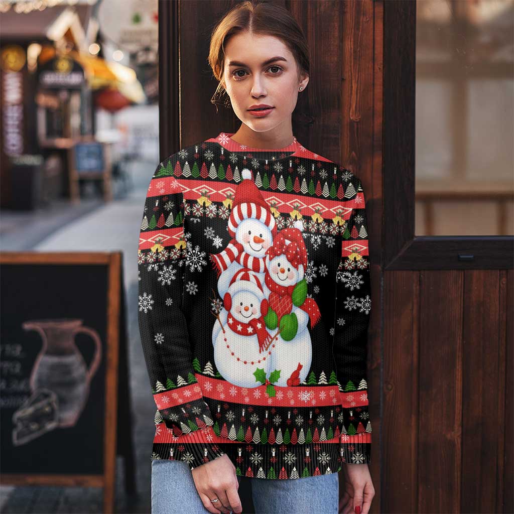 Lovely Snowman Christmas Ugly Christmas Sweater Xmas Holiday Patterns - Wonder Print Shop
