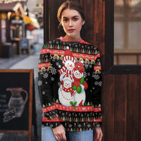 Lovely Snowman Christmas Ugly Christmas Sweater Xmas Holiday Patterns - Wonder Print Shop