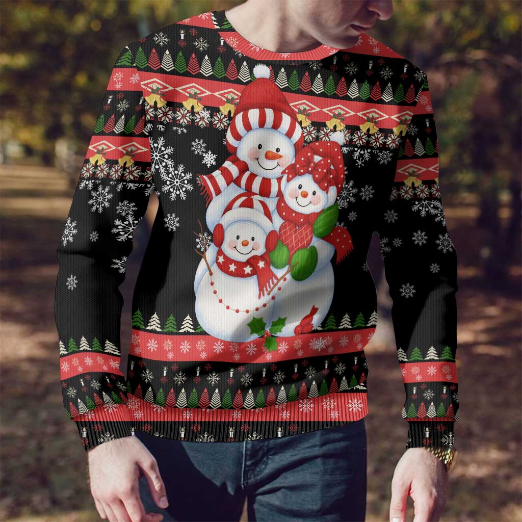 Lovely Snowman Christmas Ugly Christmas Sweater Xmas Holiday Patterns - Wonder Print Shop