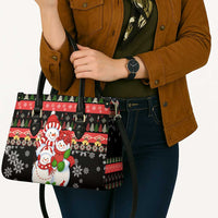 Lovely Snowman Christmas Leather Bag Xmas Holiday Patterns - Wonder Print Shop