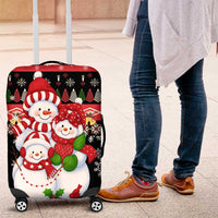 Lovely Snowman Christmas Luggage Cover Xmas Holiday Patterns - Wonder Print Shop