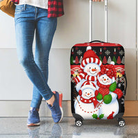 Lovely Snowman Christmas Luggage Cover Xmas Holiday Patterns - Wonder Print Shop