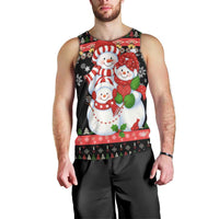 Lovely Snowman Christmas Men Tank Top Xmas Holiday Patterns - Wonder Print Shop