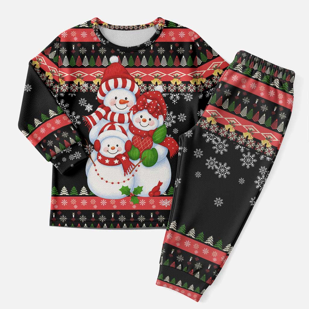 Lovely Snowman Christmas Pajama Set Xmas Holiday Patterns - Wonder Print Shop