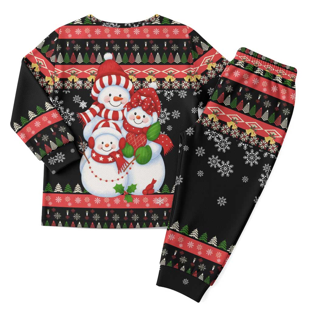 Lovely Snowman Christmas Pajama Set Xmas Holiday Patterns - Wonder Print Shop