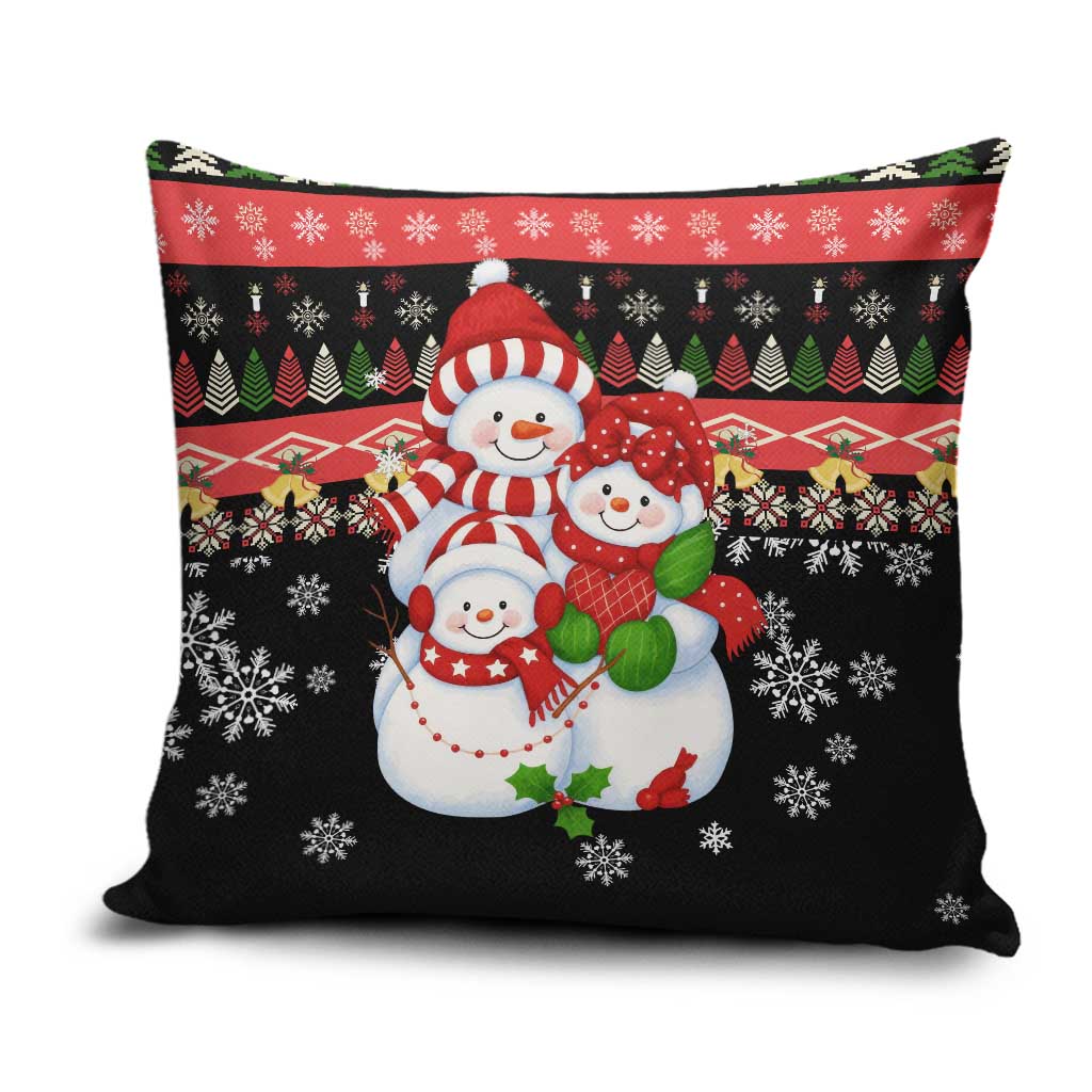 Lovely Snowman Christmas Pillow Cover Xmas Holiday Patterns - Wonder Print Shop
