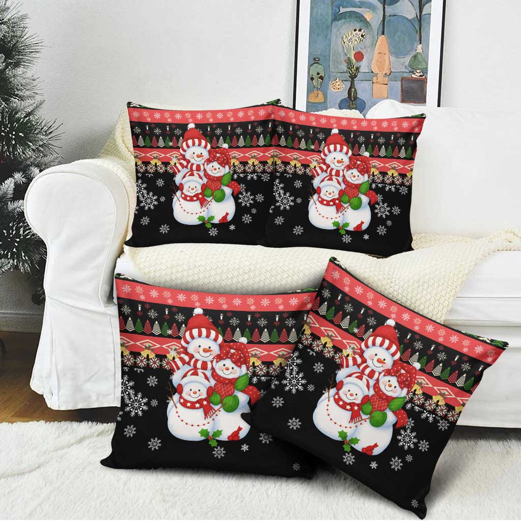 Lovely Snowman Christmas Pillow Cover Xmas Holiday Patterns - Wonder Print Shop