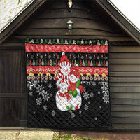 Lovely Snowman Christmas Quilt Xmas Holiday Patterns - Wonder Print Shop
