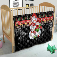 Lovely Snowman Christmas Quilt Xmas Holiday Patterns - Wonder Print Shop