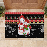 Lovely Snowman Christmas Rubber Doormat Xmas Holiday Patterns - Wonder Print Shop