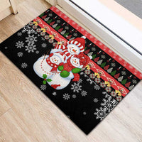 Lovely Snowman Christmas Rubber Doormat Xmas Holiday Patterns - Wonder Print Shop