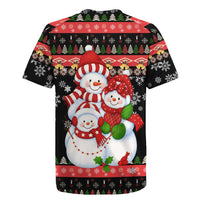 Lovely Snowman Christmas Rugby Jersey Xmas Holiday Patterns - Wonder Print Shop