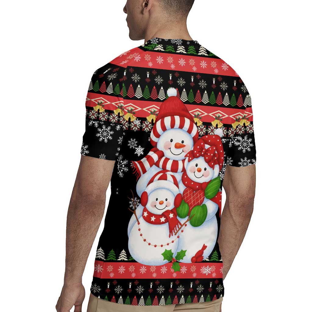 Lovely Snowman Christmas Rugby Jersey Xmas Holiday Patterns - Wonder Print Shop