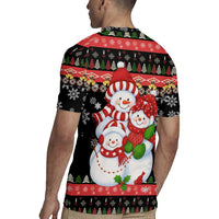 Lovely Snowman Christmas Rugby Jersey Xmas Holiday Patterns - Wonder Print Shop