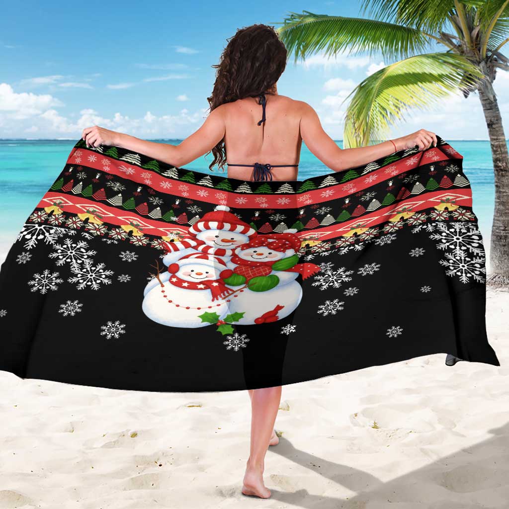 Lovely Snowman Christmas Sarong Xmas Holiday Patterns - Wonder Print Shop