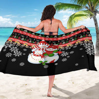 Lovely Snowman Christmas Sarong Xmas Holiday Patterns - Wonder Print Shop