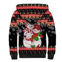 Lovely Snowman Christmas Sherpa Hoodie Xmas Holiday Patterns - Wonder Print Shop