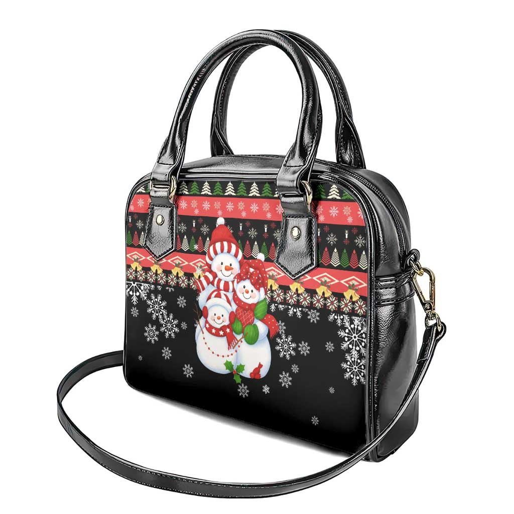 Lovely Snowman Christmas Shoulder Handbag Xmas Holiday Patterns - Wonder Print Shop