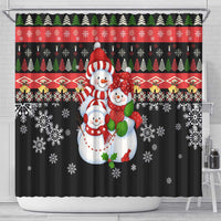 Lovely Snowman Christmas Shower Curtain Xmas Holiday Patterns - Wonder Print Shop