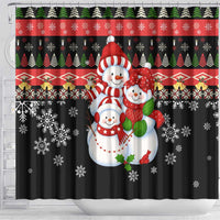 Lovely Snowman Christmas Shower Curtain Xmas Holiday Patterns - Wonder Print Shop