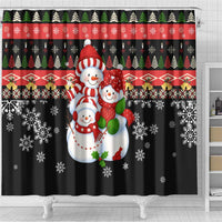 Lovely Snowman Christmas Shower Curtain Xmas Holiday Patterns - Wonder Print Shop