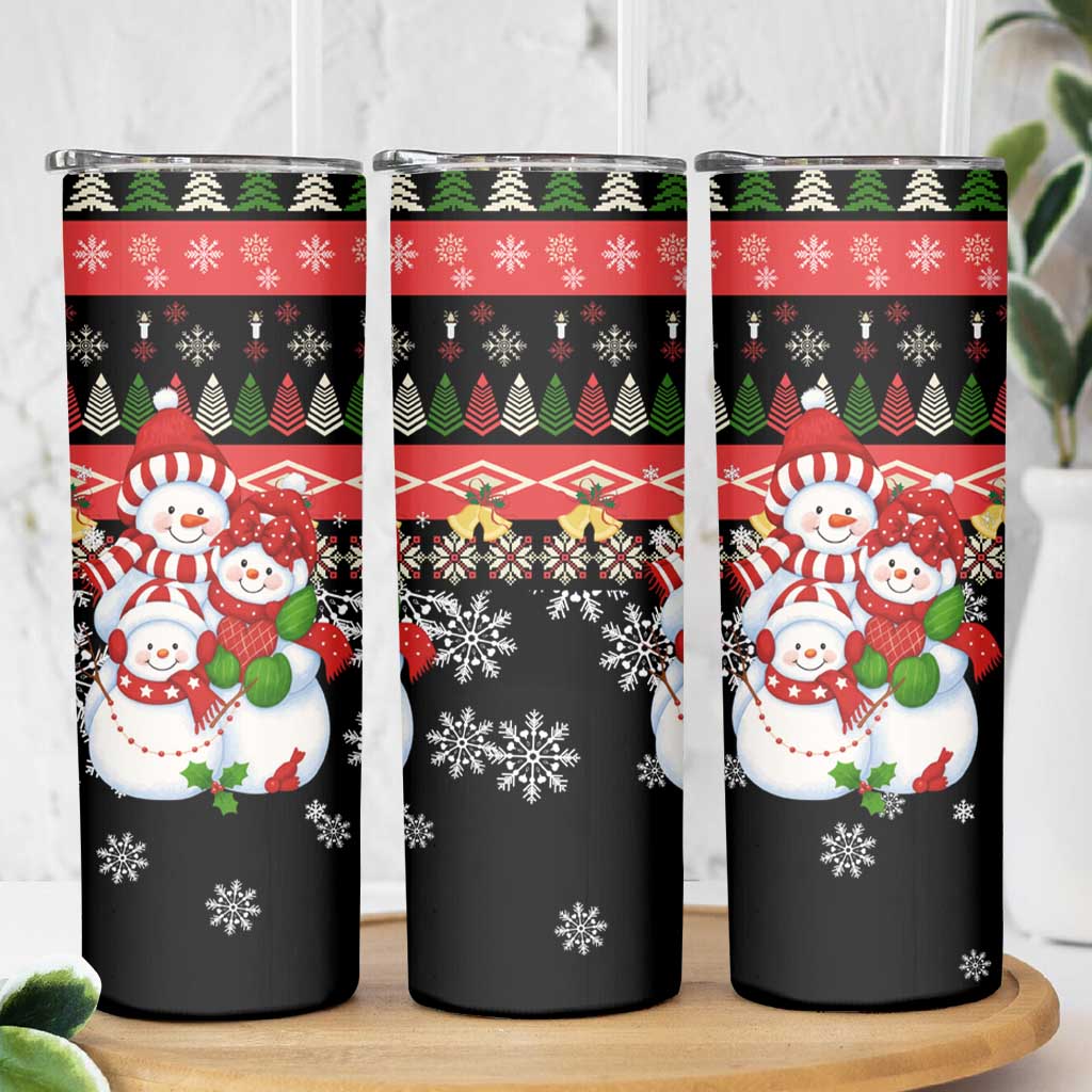Lovely Snowman Christmas Skinny Tumbler Xmas Holiday Patterns - Wonder Print Shop