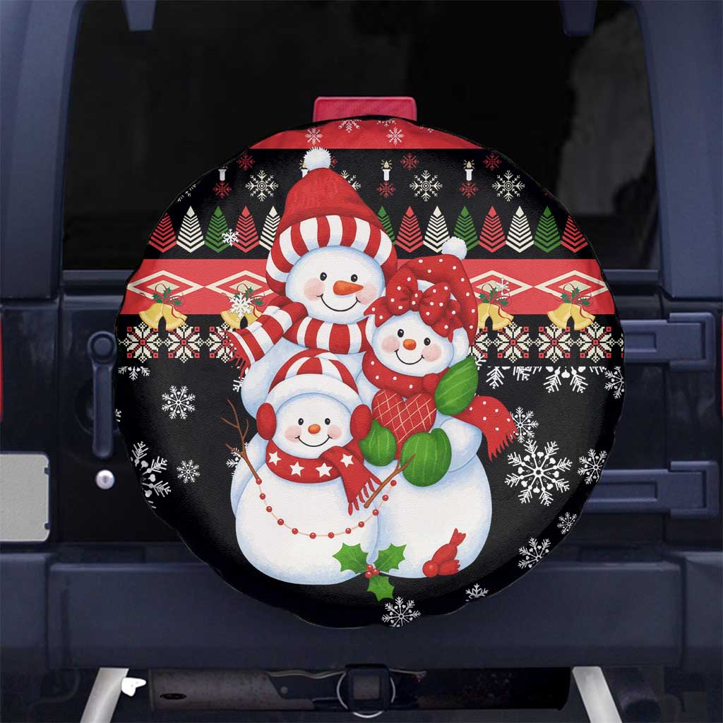 Lovely Snowman Christmas Spare Tire Cover Xmas Holiday Patterns - Wonder Print Shop