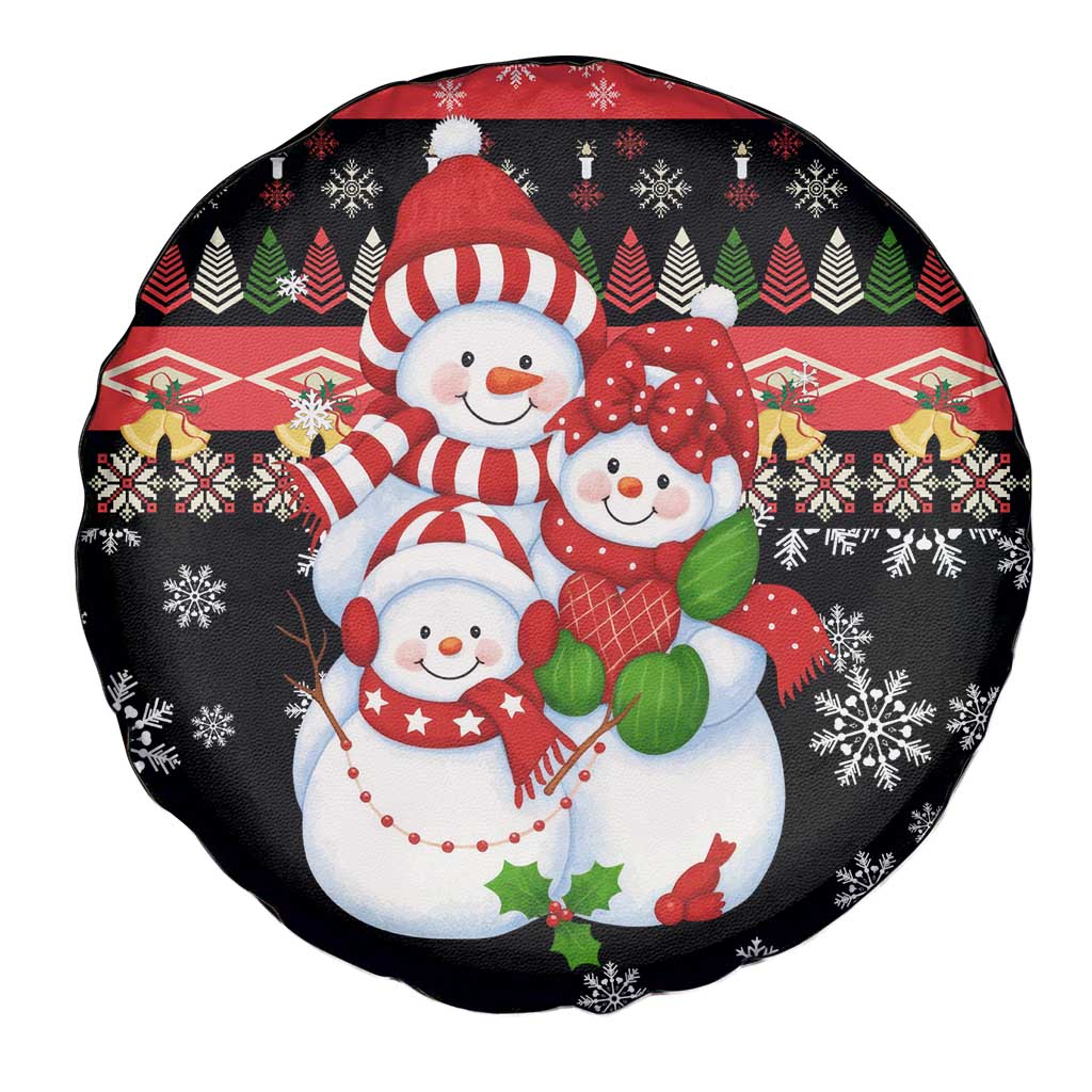 Lovely Snowman Christmas Spare Tire Cover Xmas Holiday Patterns - Wonder Print Shop