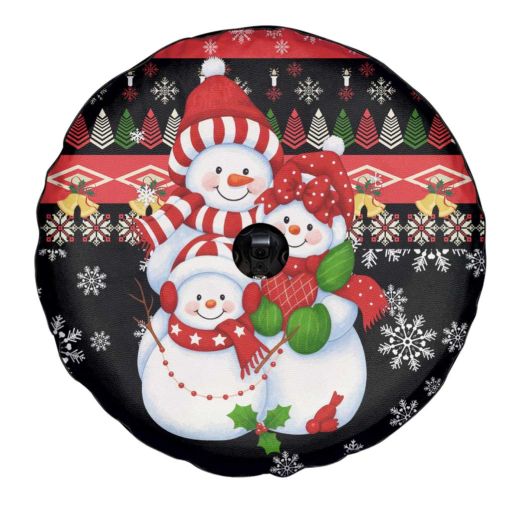 Lovely Snowman Christmas Spare Tire Cover Xmas Holiday Patterns - Wonder Print Shop