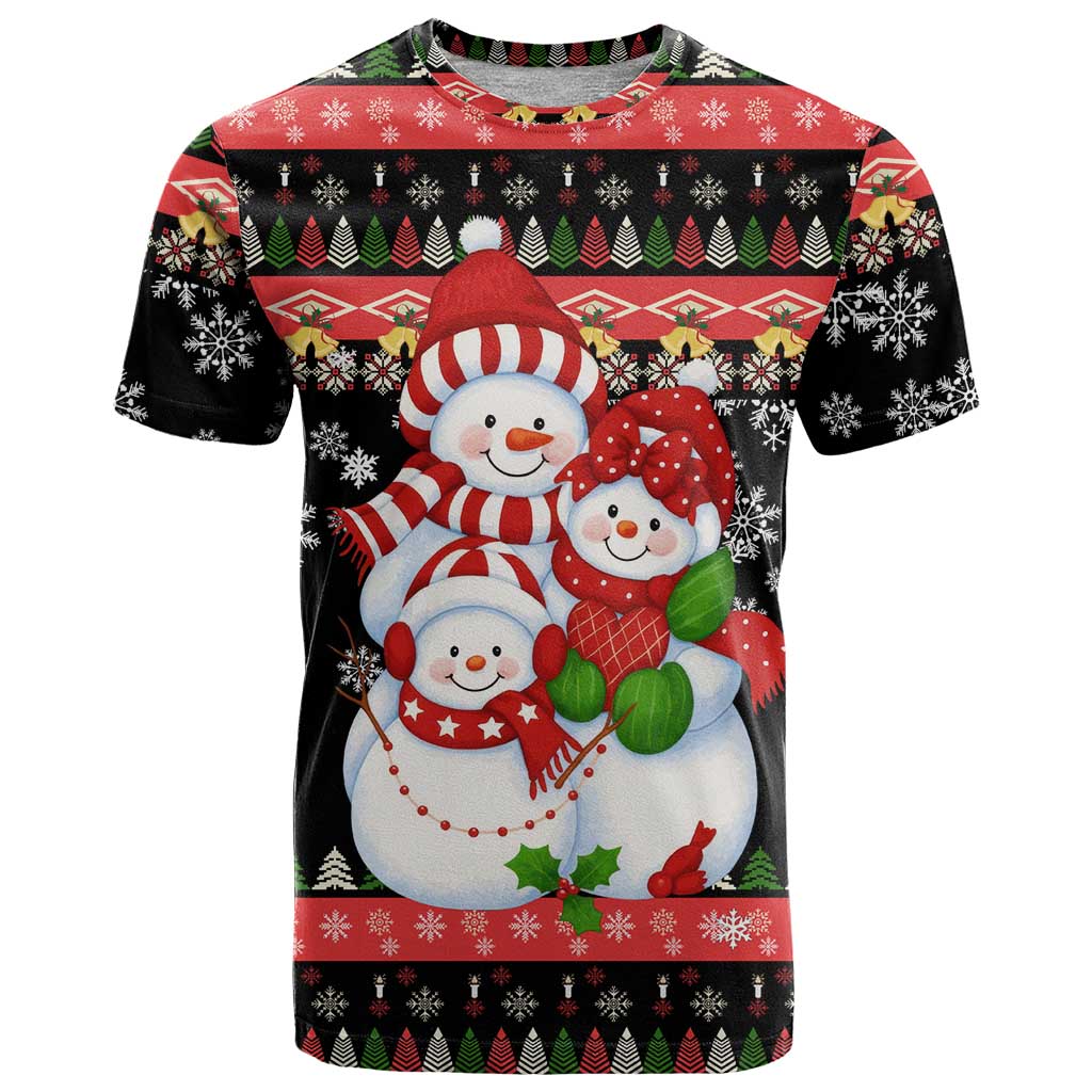 Lovely Snowman Christmas T Shirt Xmas Holiday Patterns - Wonder Print Shop