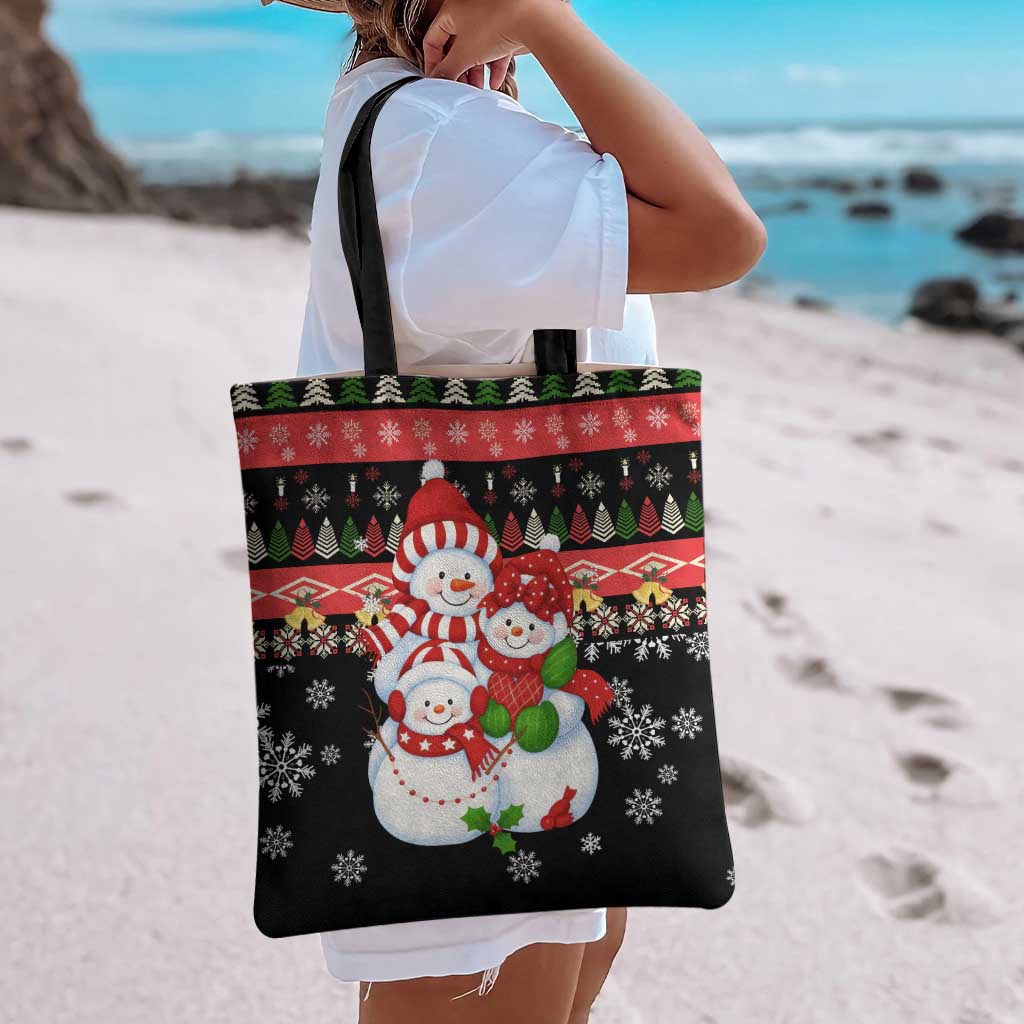Lovely Snowman Christmas Tote Bag Xmas Holiday Patterns - Wonder Print Shop