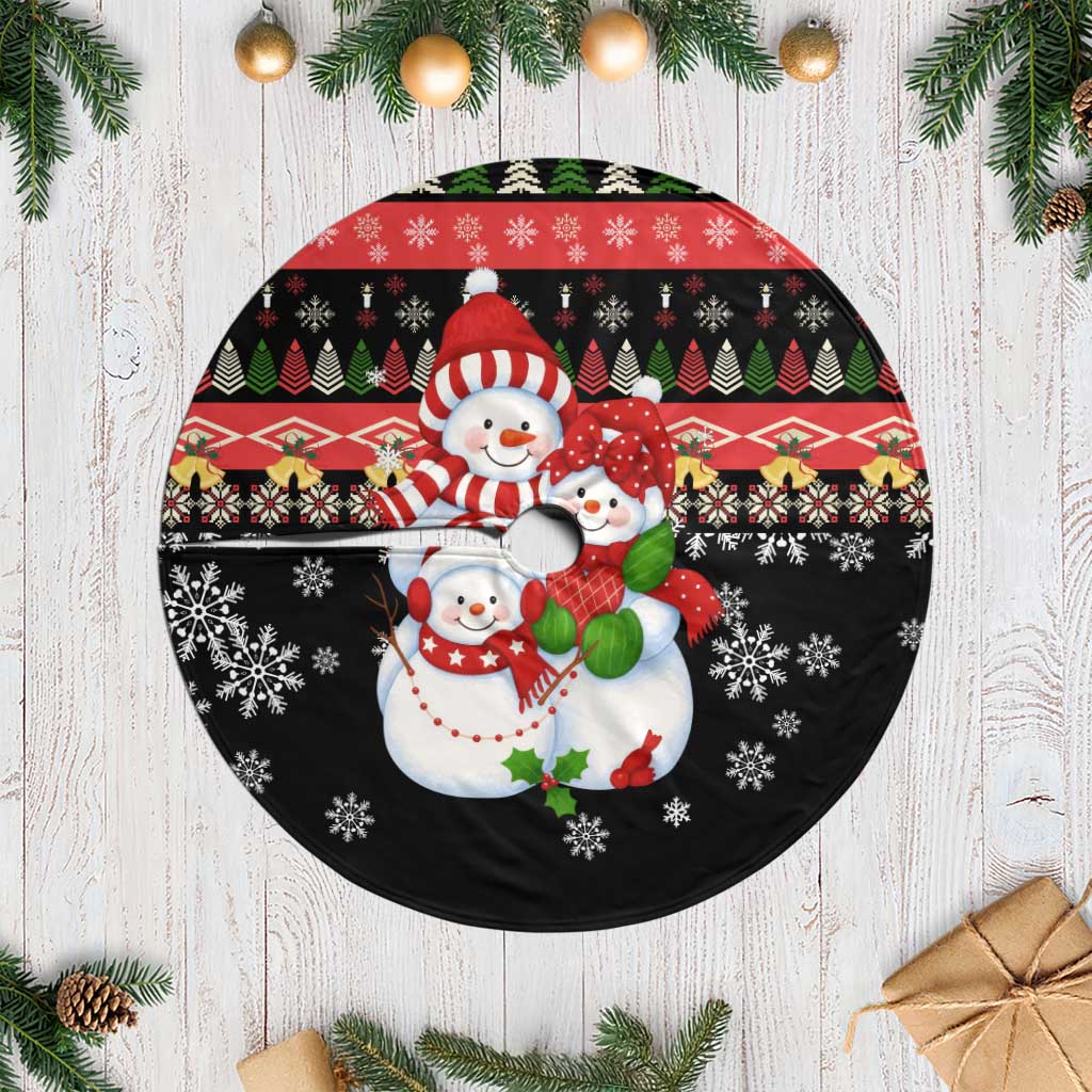 Lovely Snowman Christmas Tree Skirt Xmas Holiday Patterns - Wonder Print Shop