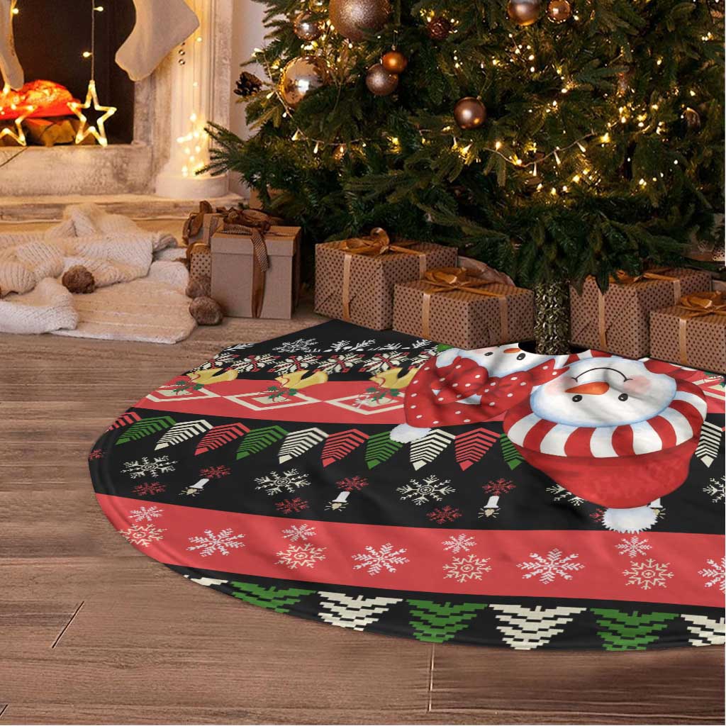 Lovely Snowman Christmas Tree Skirt Xmas Holiday Patterns - Wonder Print Shop