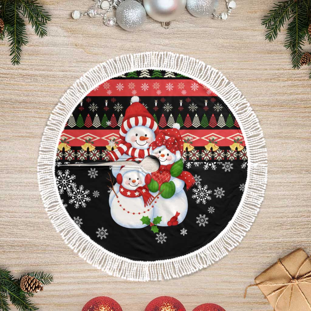 Lovely Snowman Christmas Tree Skirt Xmas Holiday Patterns - Wonder Print Shop